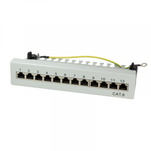 Logilink Cat.6 Patch Panel 12 port világosszürke (NP0017A)