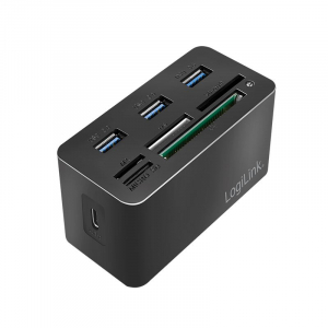 LogiLink CR0046 3 Portos USB Hub kártyaolvasóval