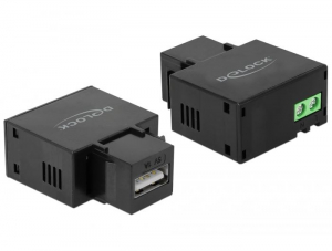 Delock USB-A Keystone modul fekete (86505)