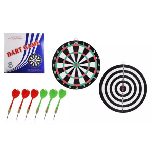 QX kétoldalas darts tábla 38cm, 6db nyíllal (730035)