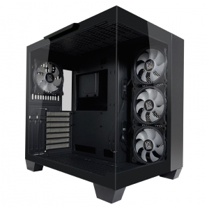 LC Power Gaming 809B - Dark Storm_X táp nélküli ablakos ház fekete (LC-809B-ON)