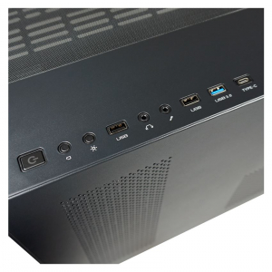 LC Power Gaming 809B - Dark Storm_X táp nélküli ablakos ház fekete (LC-809B-ON)