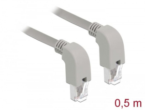 Delock h&aacute;l&oacute;zati k&aacute;bel RJ45 Cat.6A S/FTP lefel&eacute; n&eacute;ző / lefel&eacute; n&eacute;ző 0,5m (85876)