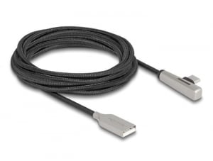 Delock USB 2.0 USB Type-A - Type-C adat és töltő kábel 3m fekete (80768)