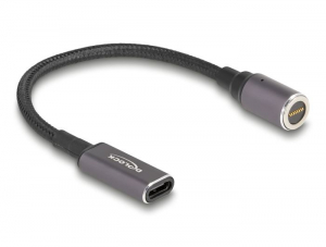 Delock laptop töltőkábel USB Type-C anya - mágneses 8 tűs konnektor 15cm (80781)