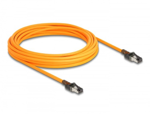 Delock RJ45 hálózati kábel USB Type-C porttal megtalálási, önazonosítási funkcióval Cat.6A S/FTP 7,5 m narancssárga (80415)