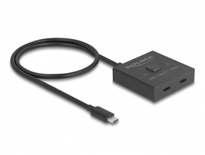 Delock USB 10 Gbps USB Type-C kapcsol&oacute; fekete (18911)