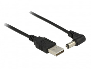 Delock USB > DC 5.5 x 2.1 mm apa tápkábel 1,5m fekete (83578)