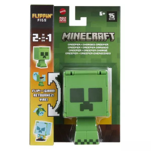 Mattel Minecraft: Flippin Figs átalakítható figura - Creeper és elektromos creeper (Charged Creeper) (HTL46)