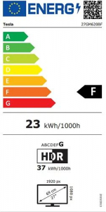 27" Tesla 27GM620BF monitor fekete
