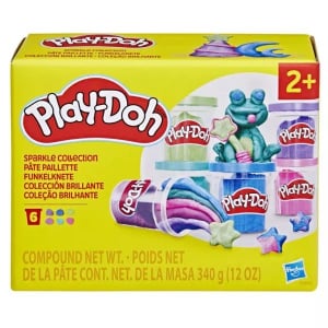 Hasbro Play-Doh: csillogó gyurmakészlet 6db-os (F9932)