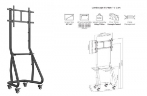 Equip 650608 TV állvány 37"-80" 80kg fekete