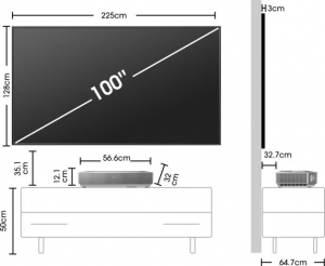 Hisense 100L5HD 100" 4K UHD Smart Lézer TV