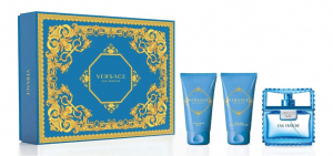 Versace Eau Fraiche EDT 50ml + tusfürdő 50 ml + borotválkozás utáni balzsam 50ml ajándékcsomag Uraknak