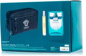 Versace Man Eau Fraiche EDT 100ml + EDT 10 ml + kozmetikai táska ajándékcsomag Uraknak