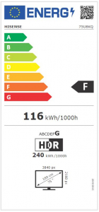 Hisense 75U8KQ 65" 4K UHD Mini-LED ULED Smart TV