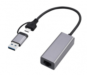 Gembird USB 3.1 + Type-C Gigabit hálózati adapter (A-USB3AC-LAN-01)