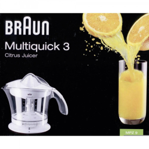 Braun Citrusprés MPZ9 Citromatic 20 W Fehér, 0X64161739