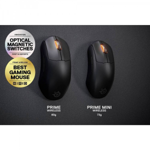 Steelseries Prime Ergonómikus Optikai gamer egér Optikai Matt fekete, 62426