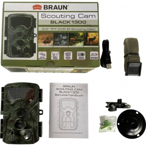 Braun Germany BRAUN Scouting Cam Black1300 Vadmegfigyelő kamera, terepszínű, 57667