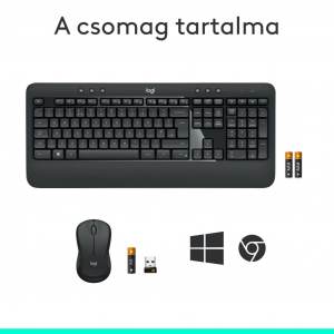 Logitech MK540 Advanced vezeték nélküli billentyűzet + optikai egér (920-008690)