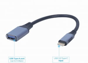 Gembird USB-C - OTG AF adapter 15cm (A-USB3C-OTGAF-01)