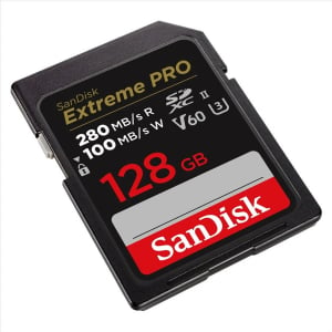 128GB Sandisk Extreme PRO SDXC memóriakártya V60 UHS-II U3 (SDSDXEP-128G-GN4IN / 215492)