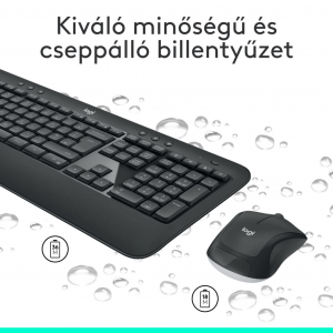 Logitech MK540 Advanced vezeték nélküli billentyűzet + optikai egér (920-008690)