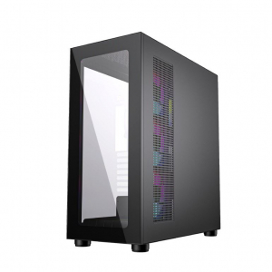 Gembird Fornax X450MAX táp nélküli ablakos microATX ház fekete (CCC-FC-X450MAX)