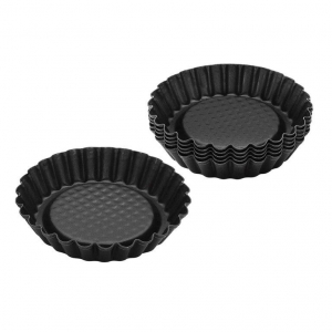 Zenker BLACK METALLIC mini gyümölcstorta forma 10cm, 6db (6531)