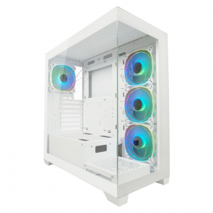 LC Power Gaming 715W - Seamless_Pale_X táp nélküli ablakos ház fehér (LC-715W-ON)