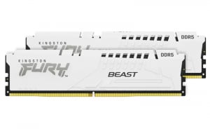 32GB 5600MHz DDR5 RAM Kingston Fury Beast White CL36 (2x16GB) (KF556C36BWEK2-32)