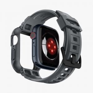Spigen Rugged Armor Pro Apple Watch Series 9/8/SE2/7/6/SE/5/4 (45/44mm) v&eacute;dőtok sz&iacute;jjal s&ouml;t&eacute;tsz&uuml;rke (ACS07387)