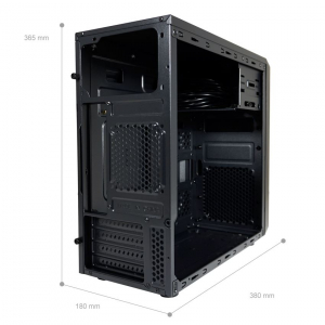 LC Power 2017MB táp nélküli Micro ATX ház fekete (LC-2017MB-ON)