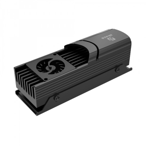 Akasa Gecko Pro LX aktív M.2 NVMe PCIe 5.0 SSD hűtő (A-M2HS04-BK)
