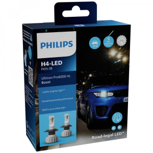 Philips LED-es fényszóró izzó Ultinon Pro6000 H4 12 V, 11342U60BX2