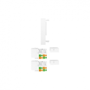 Lanberg beépítőkeret 2xRJ45 CAT.6 UTP keystone modullal fehér (WS-4545-2XRJ45K-W)