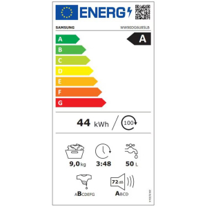 Samsung WW90DG6U85LBU4 elöltöltős mosógép fekete