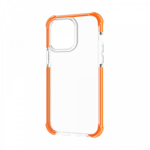 Cellect iPhone 15 Pro ütésálló szilikon tok átlátszó-narancssárga (CEL-SCK-IPH15PR-O)