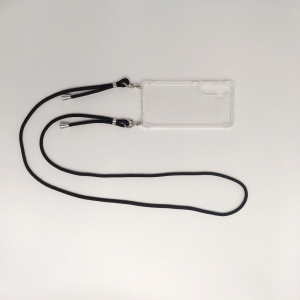 Cellect Samsung S24 Ultra nyakba akasztható átlátszó tok fekete zsinórral (CEL-FEST-SAM-S24U-BK)