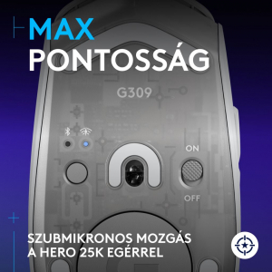 Logitech G309 LIGHTSPEED vezeték nélküli Gaming egér fehér (910-007207 / 910-007208)