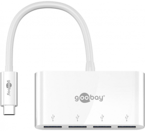 Goobay USB-C Hub 4 port fehér (66274)