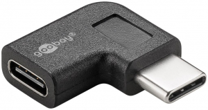 Goobay USB-C - USB-C adapter 90&deg; fekete (45402)