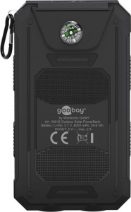 Goobay napelemes kültéri 8000 mAh Power Bank (49216)