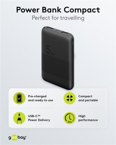 Goobay Compact 5000 mAh Power Bank (53932)