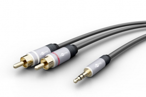 Goobay 3,5 jack - RCA kábel 5m fekete (79066)