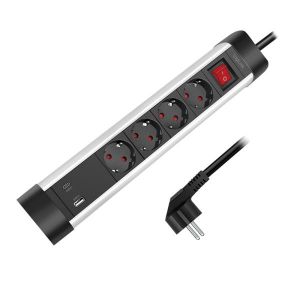 LogiLink kapcsol&oacute;s hosszabb&iacute;t&oacute; 4x CEE 7/3, 1x USB-A &eacute;s 1x USB-C aljzat, 1,5m k&aacute;bel (LPS278U)