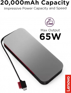 Lenovo Go USB-C Laptop Power Bank 20000mAh viharszürke (G0A3LG2WWW)