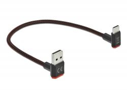 Delock USB 2.0 A - USB Type-C kábel derékszögben hajlított csatlakozókkal 20cm (85274)