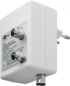 Goobay kétkészülékes antennaerősítő 15 dB (DVB-T, DVB-T2, DVB-C) (67226)